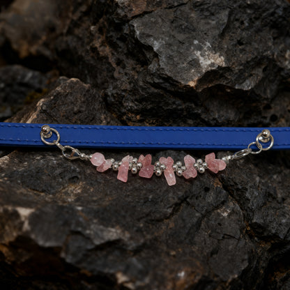[Endearing] Natural strawberry crystal adjustment button pet collar - let fur children become the sweet focus of everyone's love