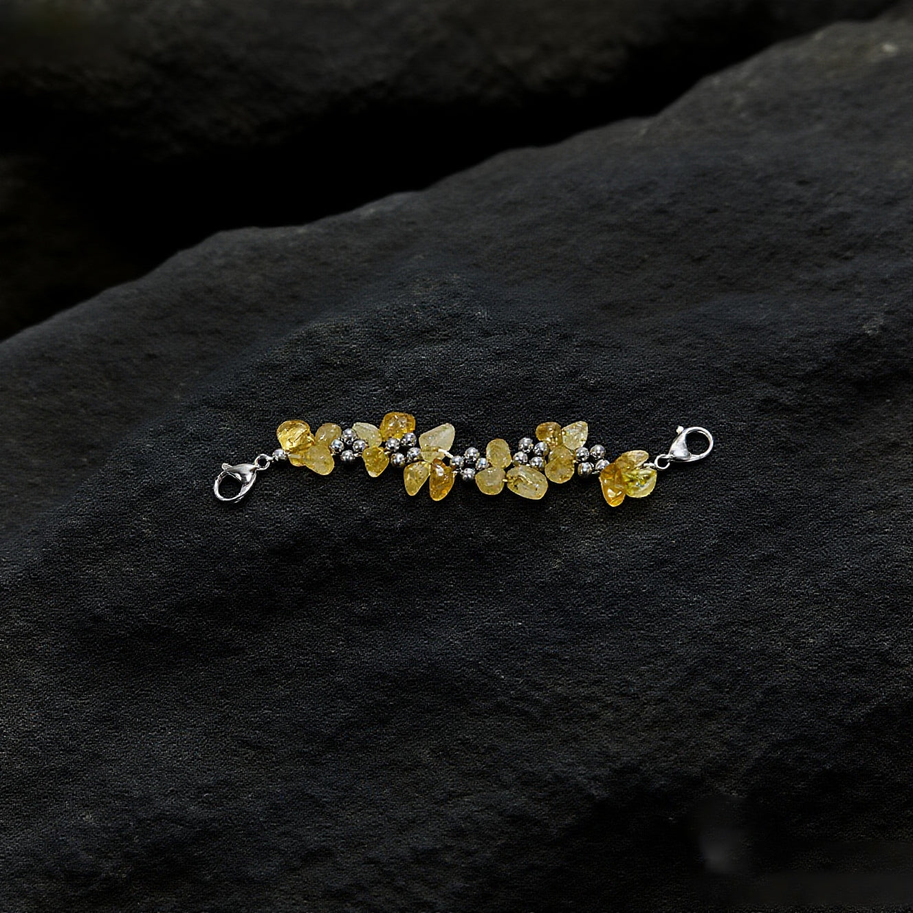 Natural topaz adjustable button pet collar - Give your furry child a gift that will shine