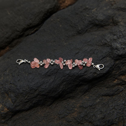 [Endearing] Natural strawberry crystal adjustment button pet collar - let fur children become the sweet focus of everyone's love