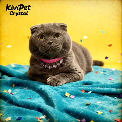 Natural amethyse-adjusted pet collars - Give the furry child a peaceful and peaceful hug