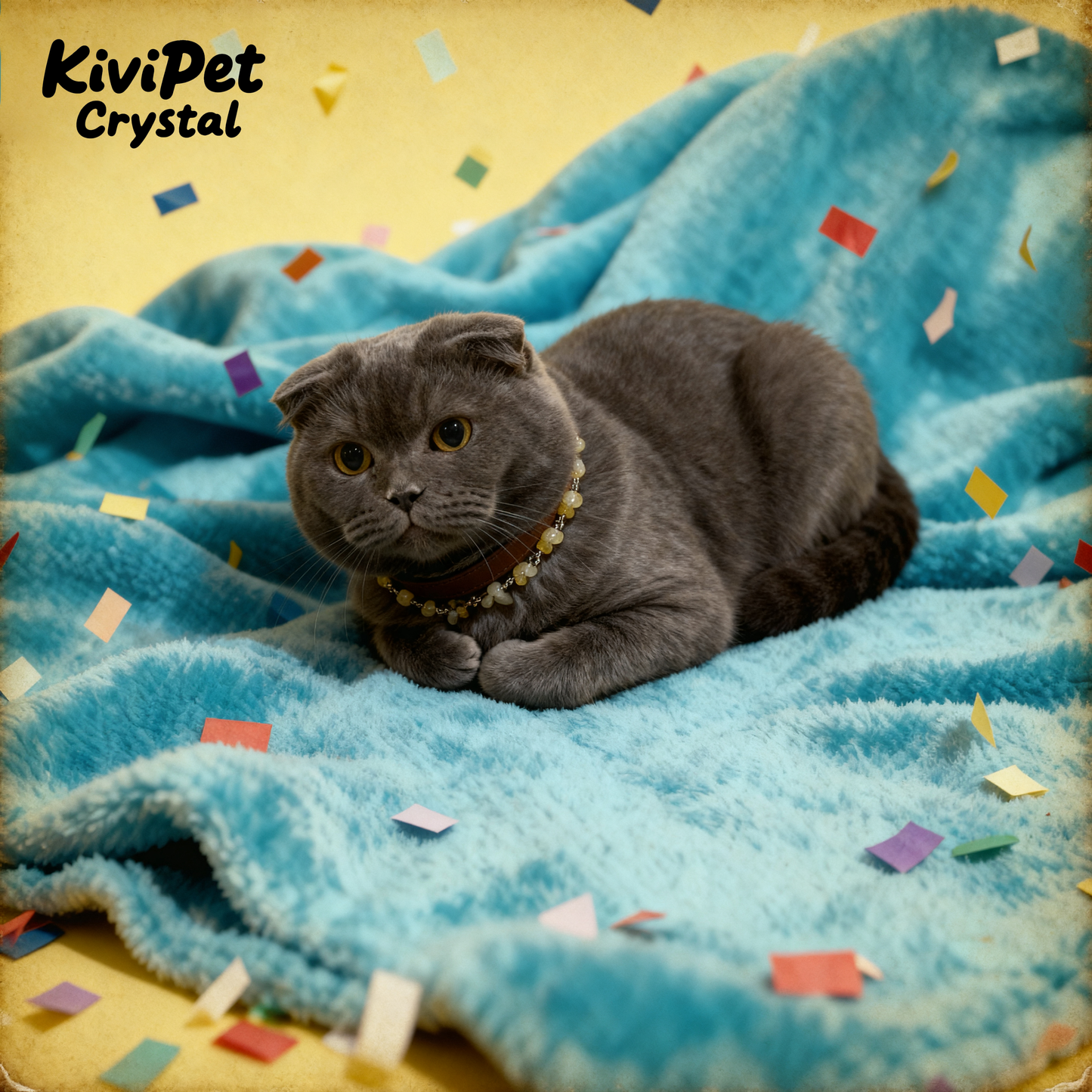 Natural topaz adjustable button pet collar - Give your furry child a gift that will shine